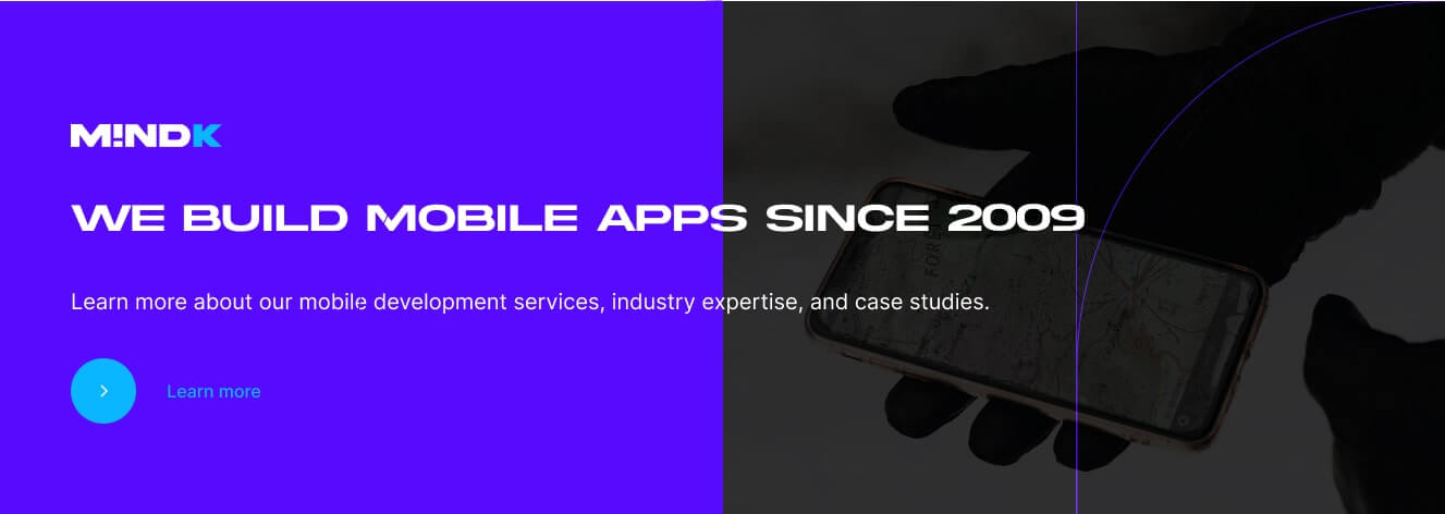 Our mobile development services banner