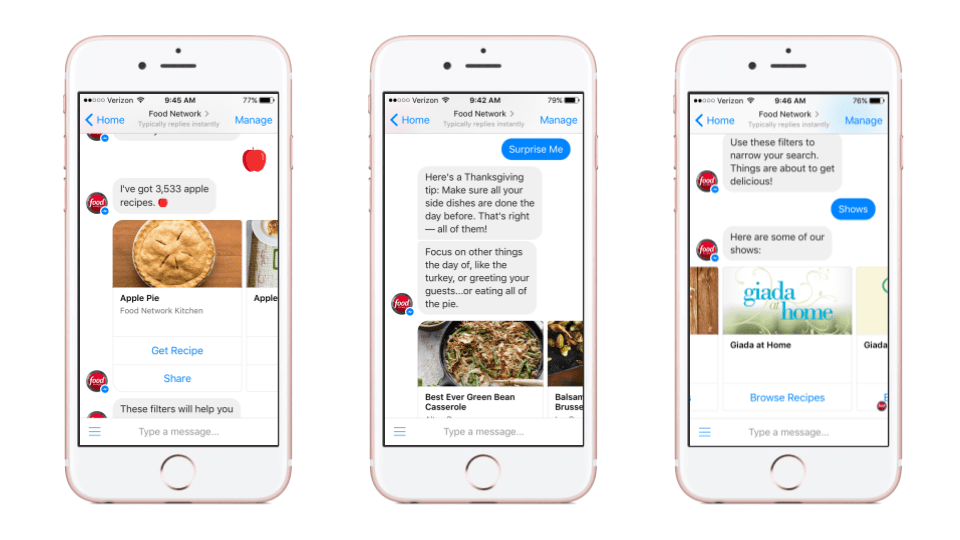 Food Network chatbot