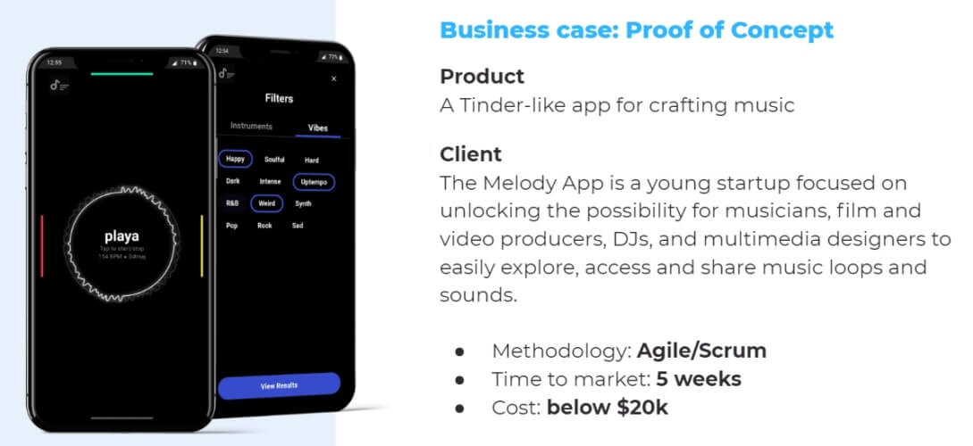 The Melody App MVP development case study