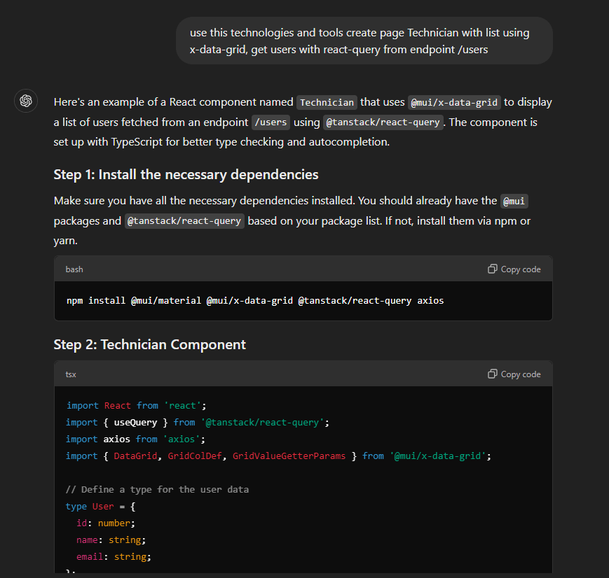 three-step AI query template